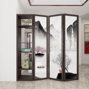 Christmas Decorations Chinese Style El Screen Hallway Partition Living Room Solid Wood Foldable Mobile Decoration Fortune Gathering