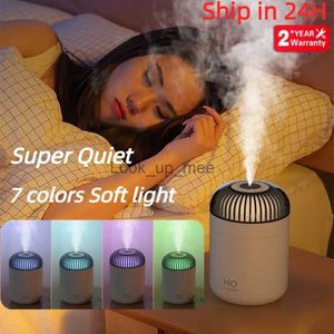 Luftbefeuchter Neue Ankunft 500 ml Mini Luftbefeuchter Mute Sprayer USB Elektrische Wasser Aroma Diffusor mit 7 Farbe Nachtlicht für Home Office YQ230927