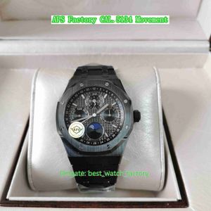 APS Factory Mens Watch 41 mm x 9,5 mm 26574 Kalendarz Kalendarz Księżyc Faza Ultra-cienkie zegarki Sapphire Cal.5134 Ruch mechaniczny automatyczne zegarki męskie