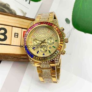 Mężczyźni Watch Daytonass Na rękę luksusowy chronograf wielofunkcyjny projektant małych zegarków Rainbow Steel Band Women's Fashion Trend Czqi