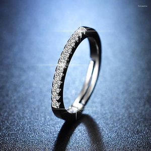 Bröllopsringar estetik för kvinnor smycken rostfritt stål zirkonpar presentföremål med