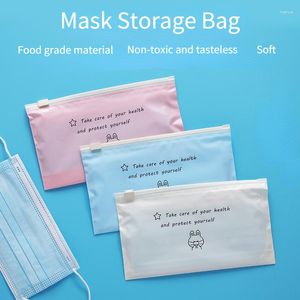 Borse contenitore 10 pz/set sacchetto per maschera in PE per uso alimentare sigillato imballaggio riutilizzabile portatile per studenti per bambini adulti per le imprese