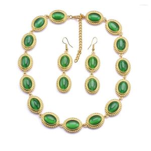 Choker 2023 Green Crystal Rhinestone Statement Collar Necklace Women Big Bib Jewelry Sets