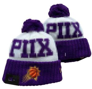 Suns Beanies Phoenix North American Basketball Team Toppa laterale Winter Wool Sport Cappello lavorato a maglia Berretti con teschio A0