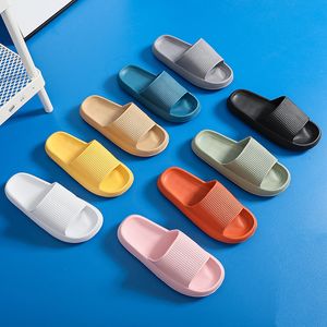 Slippers Slippers Women Thick Platform Shoes Indoor Bathroom Slipper Soft EVA Anti-Slip Home Floor Slides Ladies Summer Shoes Men 230926