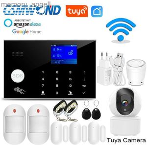 Alarm systems Tuya WiFi GSM Alarm System Smart Home Security Protection Alarm Timing Arm Disarm Smart Life APP Support Alexa Assistant YQ230927