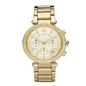 Quadrante doppia fila con intarsio di diamanti Quadrante moda donna lusso oro oro rosa orologi al quarzo casual relojes mujer donna uomo quarzo Wa2184