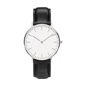 Designer Herrenuhr dw Damenmode Uhren Daniel039s Schwarzes Zifferblatt Lederarmband Uhr 40mm 36mm montres homme9278926185Q