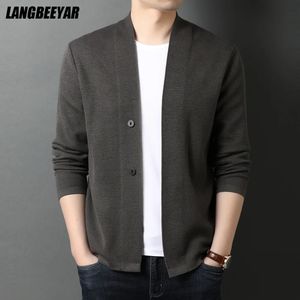 Men's Sweaters Top Quality Autum Winter Brand Fashion Knit Mens Oversized Cardigan Sweater Knitting Casual Korean Coats Jacket Men Clothes 230927