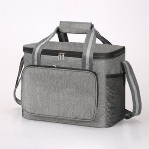 Aufbewahrungstaschen Tragbare Thermo-Mittagessen-Tasche für Frauen Männer Oxford Tuch Lebensmittel Picknick Kühlboxen Isolierte Tote Container2682