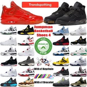 Special offer Black Cat 4 Jumpman 4s Basketball Shoes Mens Womens Designer Shoe University Blue Denim 1 1s Next Chapter Sneakers Sports Running Trainers Big Size 47