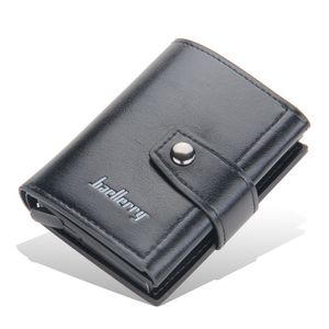 2023 RFID MĘŻCZYZNA PIETFE CARDU DARMOWA Nazwa Dostosowana Hasp Małe portfele karty Pu skóra Slim Mini Portfel Qaulity Męskie torebki