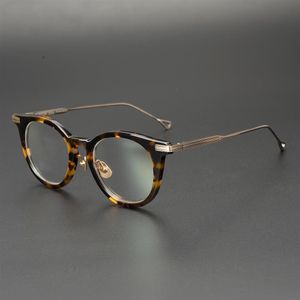 メガネ上の1クリップの高品質2メンズサングラス光学近視度処方眼鏡フレーム純チタンとACET182M