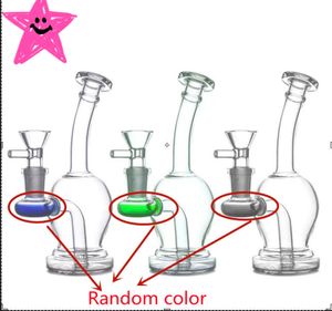Hookahs Mini Small Beaker Bongs Perc Oil Rigs Percolator Glass Bong 14mm Joint Water Pipes Green Pink Purple Blue Dab Rig With tobacco Bowl