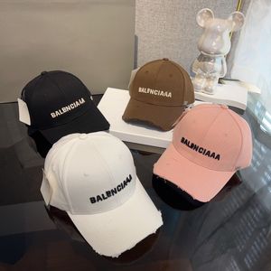 Women's Autumn Candy Color Designer Ball cap Men's Sports Style casquette Letter Embroidery Hat brim Worn out Craft Adjustable Size hat