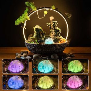 Humidifiers Spray Humidifier Household Fish Tank Water Decoration Fountain Water Colorful Floating Atomizer Humidifier Aromatherapy Diffuser YQ230927