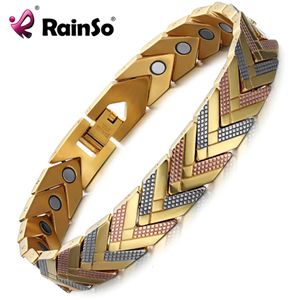 Bangle Rainso Bracciale magnetico per assistenza sanitaria per donna Braccialetti per bioenergia in acciaio inossidabile Viking On Hand Gioielli per ragazza di moda 230927