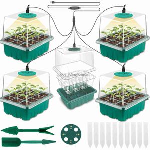 Whod Lights 5pcs Rośliny Zestaw rozrusznika z pełnym spektrumem Wysp Light 12 otworów na tacę dla roślin wewnętrznych kiełkowane taca rosnących YQ230927