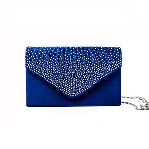 Kvällspåsar Blue Silver Red Orange Multi Color Fashion Women Clutch Bag With Ladies Wedding Party Dress Accessories 230926