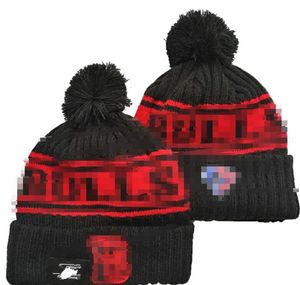 Chicago Beanies Noord -Amerikaanse basketbalteam Side Patch Winter Wool Sport Gebreide hoed Skull Caps A2