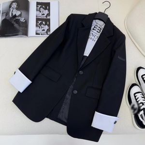 Designer Womens Suit Oversize Blazers Ytterkläderrockar Klassiskt brev formellt arbete passar fyra säsongstoppar högkvalitativa kläder SML