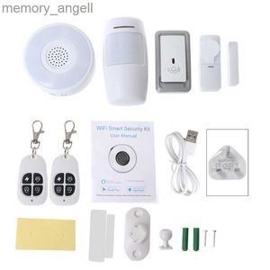 Alarm Systems Security System WiFi Alarm System Wireless With Push and Callings Alarm Ingen månadsavgift för hemlägenhet YQ230927