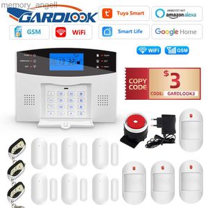 Sistemas de alarme GARDLOOK T2B Sistema de alarme para segurança doméstica contra roubo WiFi 433MHz GSM Alarme sem fio Tuya Smart House App Control YQ230927