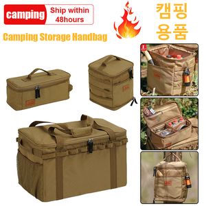 Sacos ao ar livre Saco de armazenamento de acampamento Múltiplo propósito Carry Acessórios de grande capacidade Ferramenta Viagem BBQ Organizador Pendurado Tote 230926