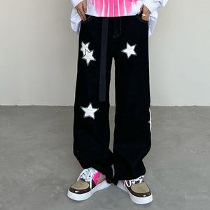 Kadınlar için Kot Street Giyim Kadınlar Moda Vintage Y2K genişliğinde Pantolon Koreli Sıradan Pantolonlar Yüksek Bel Hip-Hop Pantalon Femme