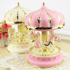 Table Lamps Colorful Lights Carousel Music Box Octave Creative Crafts Ornaments Decorative Valentine's Day Birthday Festival Gift