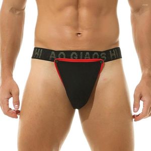 Underpants Mens Low-Rise Algodão Briefs Sexy Bikini Bolsa Underwear G-String Erótico High Fork Men's Respirável