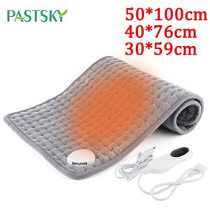 Back Massager MicroPlush Electric Heat Terapy Pad Winter Warmer Washable Filt för buk Midjan Back Thermal Mat Pain Relief Brace 230927