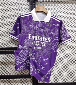 Venda quente 2023/2024 R Ma--drid Chinês roxo Dragão Camisa de Futebol camisa de futebol Tamanho S-XXL Tailândia qualidade