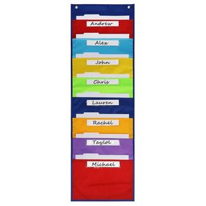 Filing Supplies Hanging Wall File Organizer Assorted Color Pocket Storage Bag Heavy Duty For Folders Assignments 230927