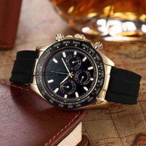 Wristwatch Daytonass Watch Luxury Multifunction Designer Chronograph Men Foreign Tape with Six Needle Work Fashion Men's Three-eye Geneva BFVJ