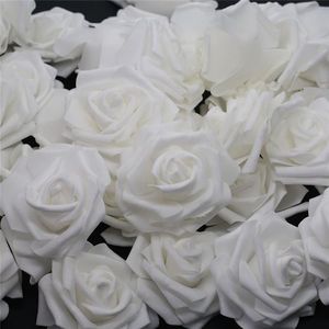 10 шт.-100 шт., белая пенопластовая роза, головка цветка, искусственная роза для дома, декоративные цветочные венки, свадебная вечеринка, сделай сам, украшение279d