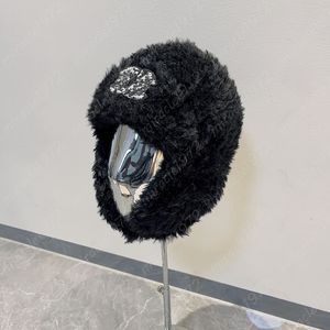 Designer de lã trapper chapéus para mulheres earflap chapéu luxo peludo cashmere gorro masculino moda quente inverno boné senhoras outono casais bonés novo -6