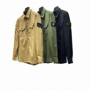 Compagnie CP Outerkläder Badges Zipper Shirt Jacket Loose Style Spring Mens Top Oxford Portable High Street Stones Island Jacke 1H3Y 7E0Z H0F3#