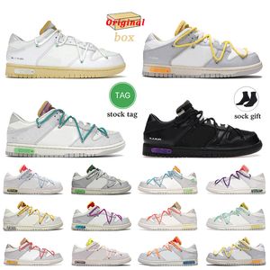 Low Lot 01-50 Casual Shoes Offs White Dunks Frauen Schuhe Männer Designer Hairy Suede Leather Canvas Mix Platform Flat Sneakers White Black Pink Lows Trainers