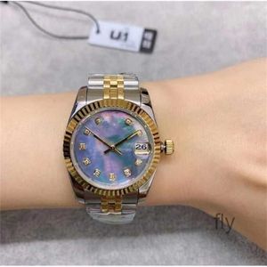 Mechanical Watch Date Luxury Waterproof Watches Rolx Swiss Wristwatches with Box Stainless Steel y U1 St9 Tone Watches Purple Sheel Diamond 31mm 11623 7qja