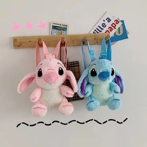 Wholesale 2-color 25cm cartoon cute plush toy backpack animation film and television peripheral doll bag children's schoolbag birthday gift