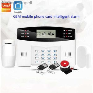 Alarm systems Graffiti Smart WIFI+GSM Anti-theft Alarm LCD Screen Mobile Phone Card Intelligent Alarm System Two-way Intercom Security Guard YQ230927