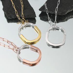 Halsband steg 18k guld 925 silverpläterade halsband ringhalsband för kvinnor tonåring flickor trendiga uppsättningar kedja armband modeparty mamma engagemang