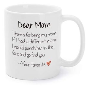 Valentines Day Gift Mugs for Mother Funny Mommy Xmas Holiday Birthday Presents Thanks For Being My Mom Gag Coffee Tea Cups 11 O T2299F