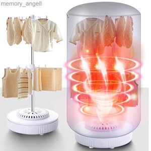 Clothes Drying Machine Portable Electric Clothes Dryer Mini Travel Folding Warm Air Baby Cloth Drying Machine Heater Hanger Laundry Clothing Rack YQ230927