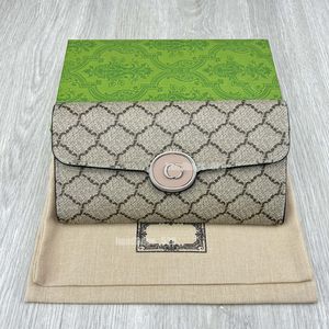 Nya ankomst Kvinnor Purses äkta läderkorthållare Kvinnor Poucht Money Bag Organizer Plånböcker Hög kvalitet med grön låda