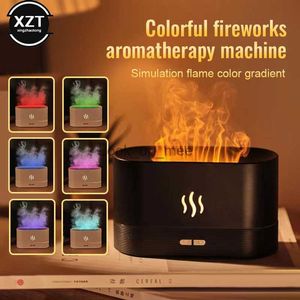 Nawilżacze 180 ml płomienie ognia nawilżającego aromaterapia dyfuzor ultradźwiękowy aromatyczny esencje Domowe powietrze nawilżacz dyfuzory zapachowe dla domu YQ230927