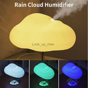 Luftfuktare regnmoln luftfuktare med färg nattljus lugnande luftfuktare bärbar renad luft automatisk multifunktionell för hemmakontoret YQ230927