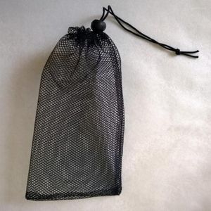 Takı Torbaları Özel Satış 100 PCS Siyah örgü çantalar Özel 10 15cm Drawstring Hediye Çantası Küçük Takım Ambalajı ve Depolama