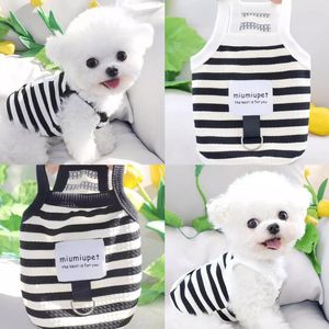Dog Apparel Pet Vest Spring Summer Puppy Fashion Stripe Pullover Small Cute Desinger Clothes Cat Harness Schnauzer Pug Chihuahua